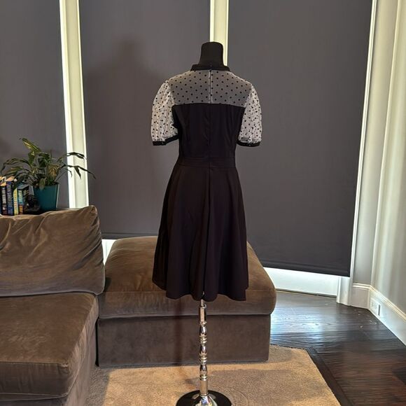 Women’s Black with Polka Dot Dress 1950’s Retro Style Size M NEW - Picture 4 of 13